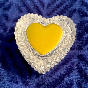 Crystal Gold Heart shape trinket box